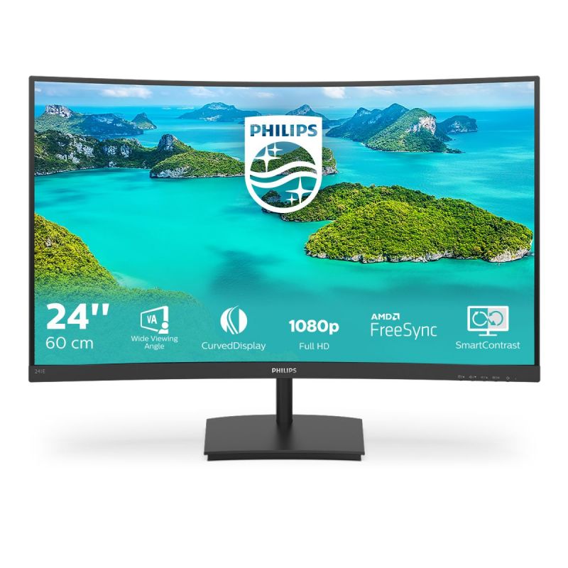 MONITOR PHILIPS 23,6" FHD 75HZ CURVED HDMI VGA MULTIMEDIALE